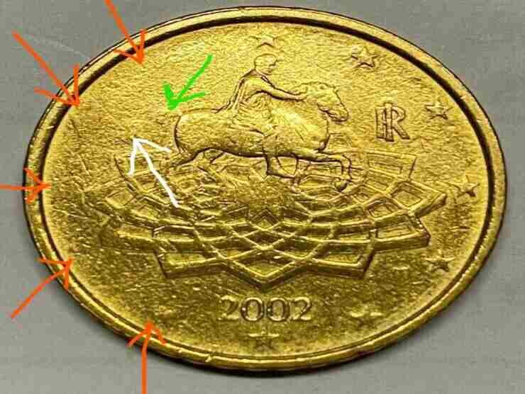 Moneta da 50 centesimi di euro con errori (Ebay) 31.10.2022 crmag