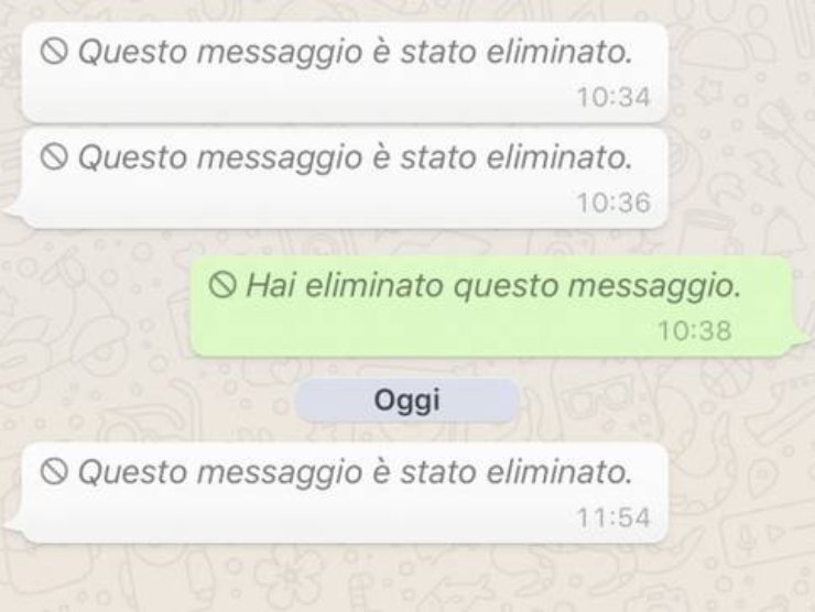 Messaggio eliminato 