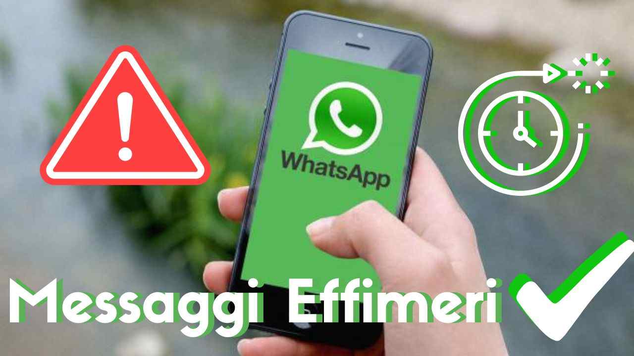 Importante impostare l'opzione di messaggi effimeri (crmag.it)