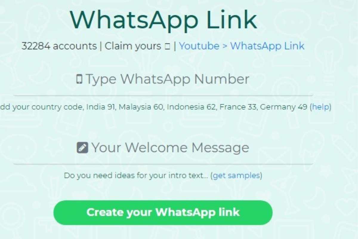 Puoi creare link su Whatsapp (fonte web)
