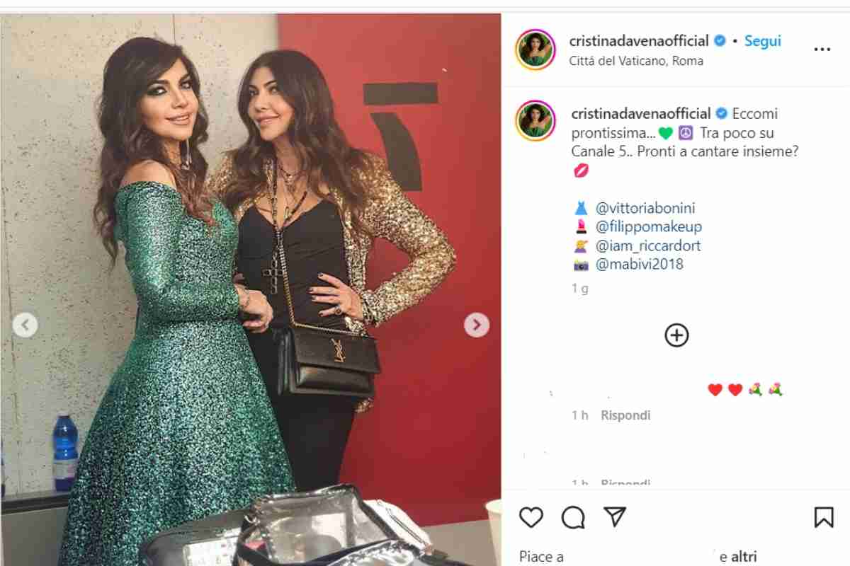 Cristina D'Avena con la sorella (Instagram) 3.1.2023 crmag