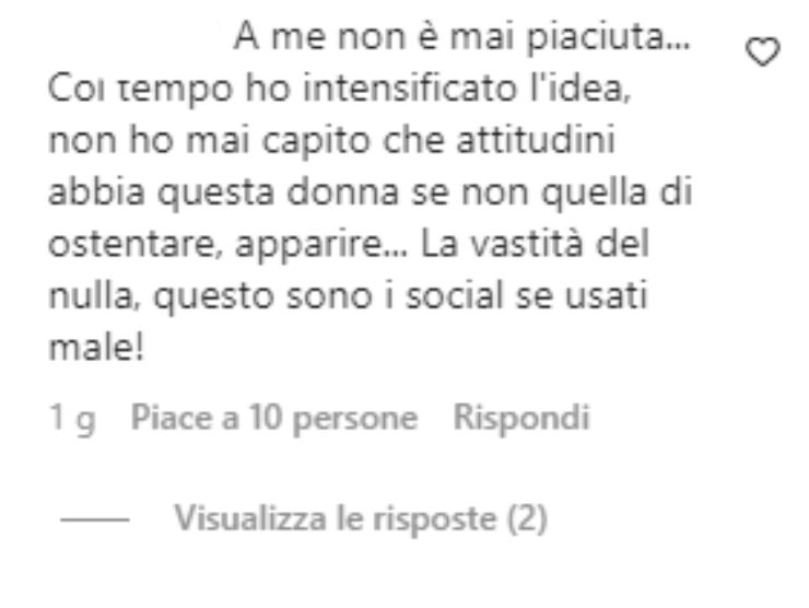 paola barale commento