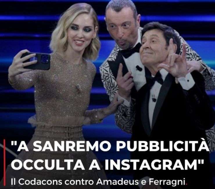 Denuncia per i tre conduttori di Sanremo